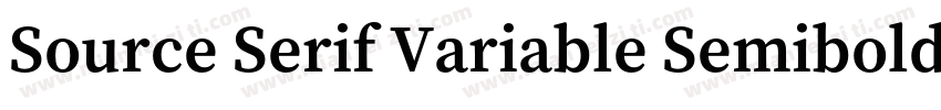 Source Serif Variable Semibold字体转换
